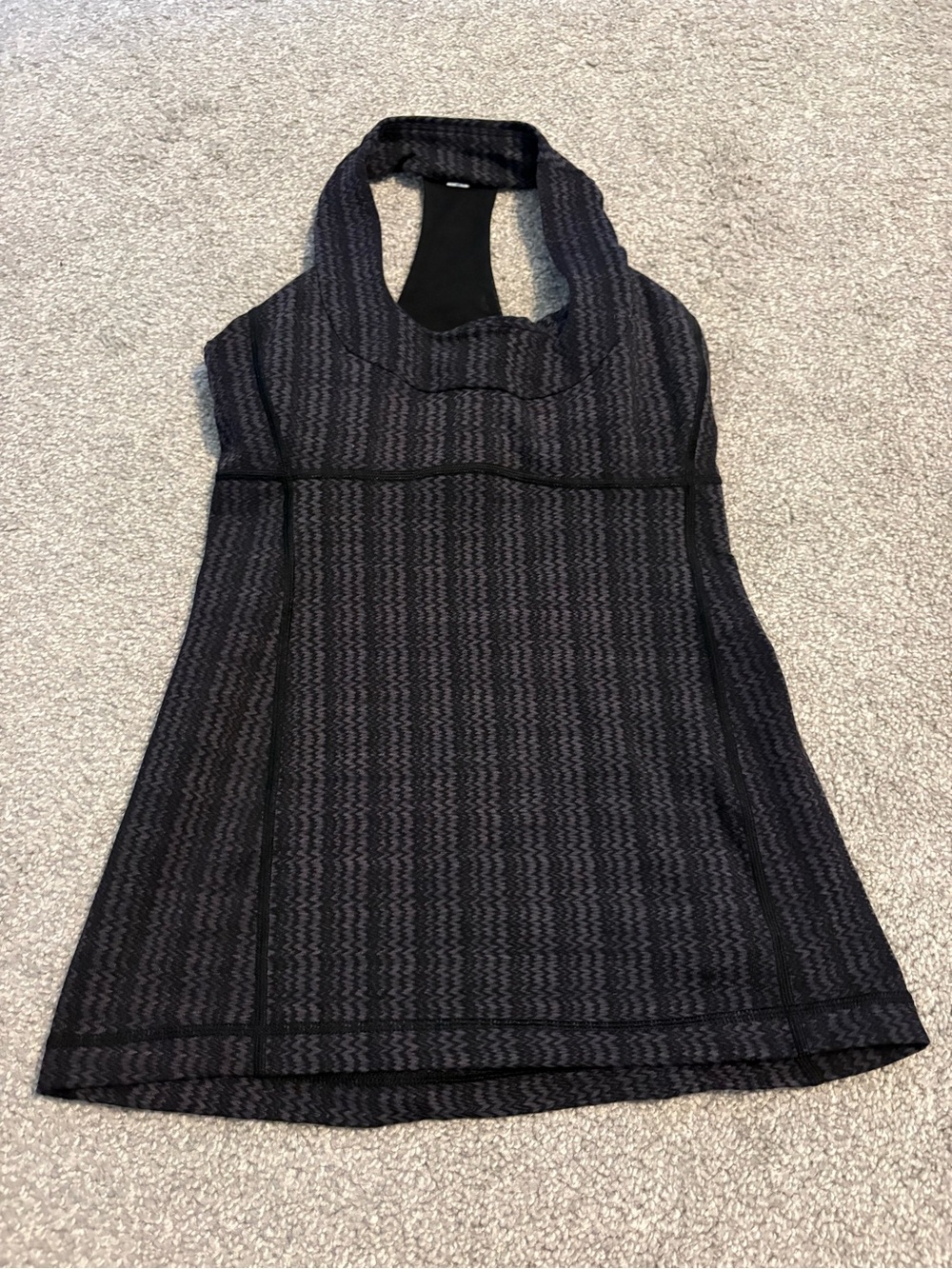 lululemon athletica Black Patterned Halter Tank